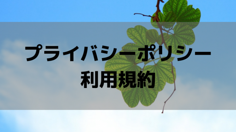 プライバシーポリシーと利用規約